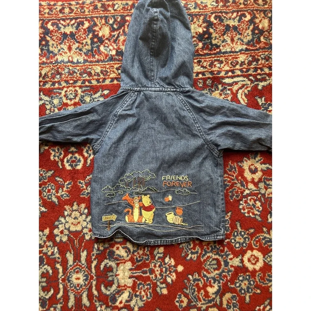Disney Baby 9 - 12 Month Winnie The Pooh And Tigger Denim Jacket W/Pooh Buttons